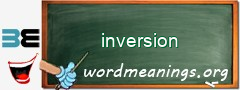 WordMeaning blackboard for inversion